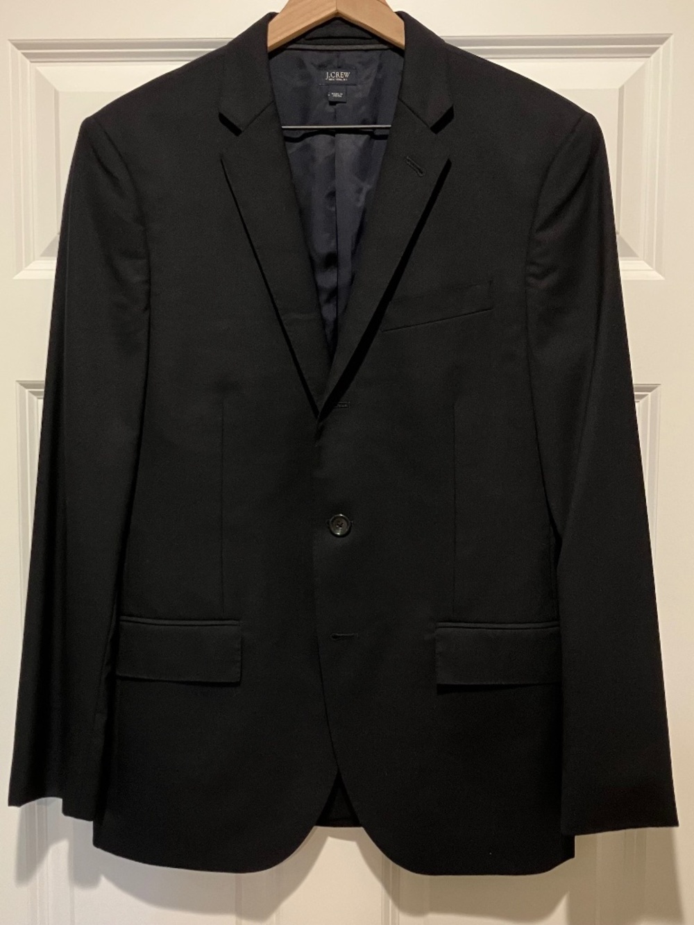 J Crew Ludlow Slim Suit Jacket Blazer Super 120s Wool Black